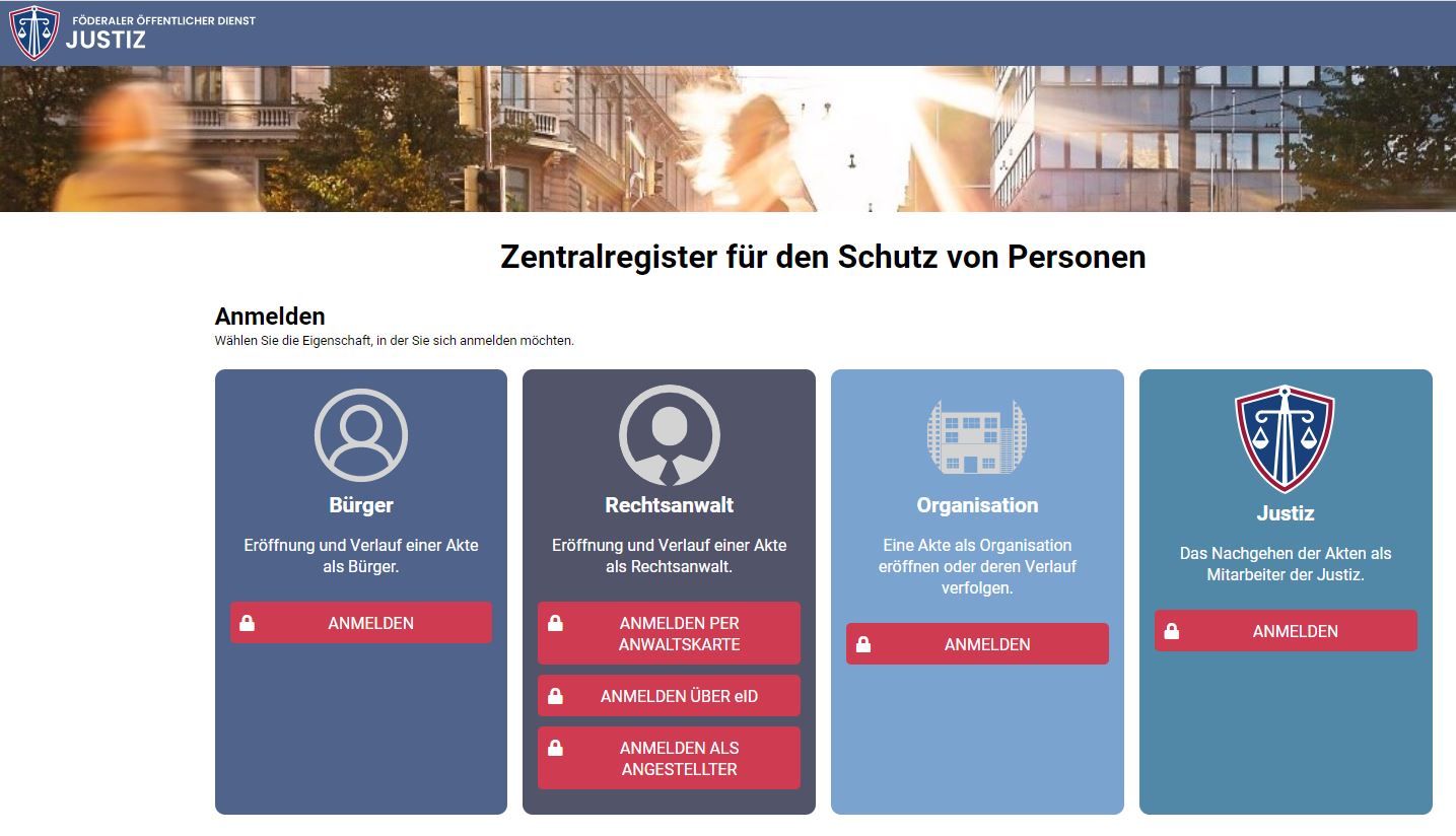 Zentralregister für den Schutz von Personen