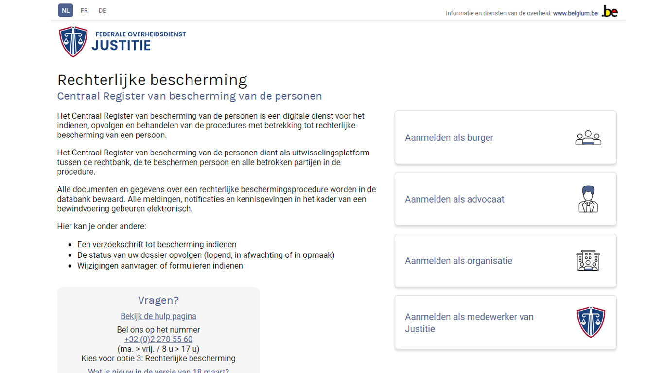 Centraal Register van bescherming van de personen